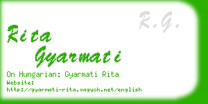 rita gyarmati business card